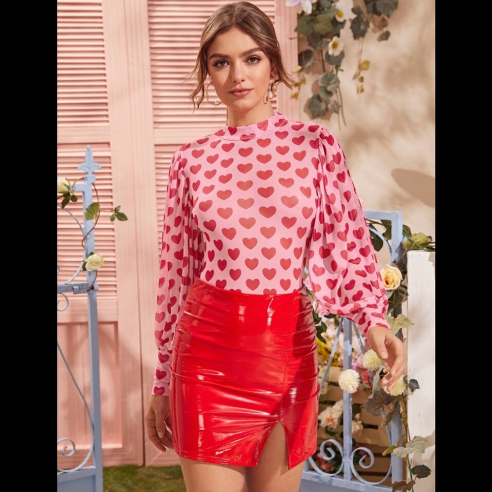 Super cute Net top for Valentine’s Day.